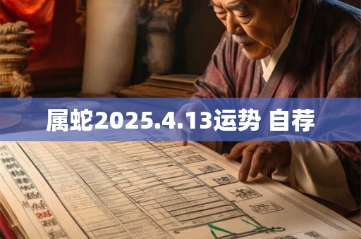 属蛇2025.4.13运势 自荐