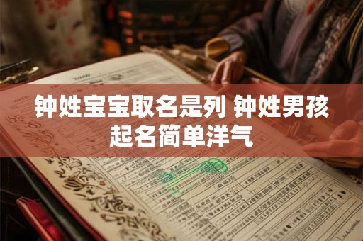 钟姓宝宝取名是列 钟姓男孩起名简单洋气