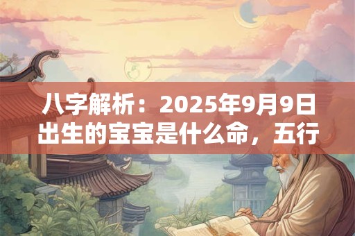 八字解析：2025年9月9日出生的宝宝是什么命，五行缺什么