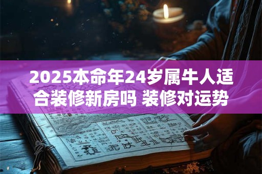 详细阅读:2025本命年24岁属牛人适合装修新房吗 装修对运势有影响吗 2025本命年24岁属牛人适合装修新房吗 装修对运势有影响吗