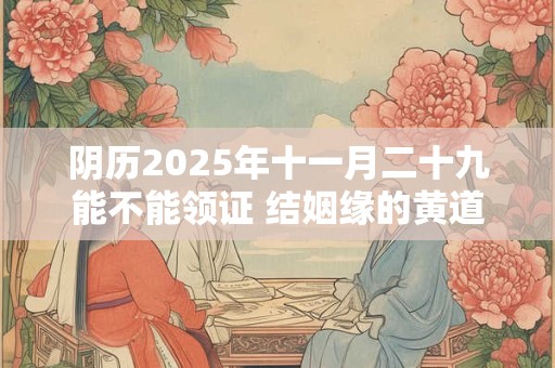 阴历2025年十一月二十九能不能领证 结姻缘的黄道吉日