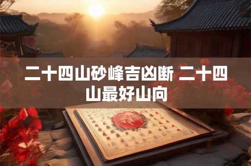 二十四山砂峰吉凶断 二十四山最好山向