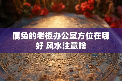 属兔的老板办公室方位在哪好 风水注意啥