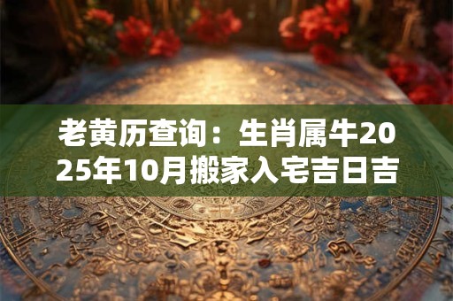 老黄历查询：生肖属牛2025年10月搬家入宅吉日吉时查询