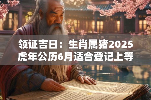 领证吉日：生肖属猪2025虎年公历6月适合登记上等吉日