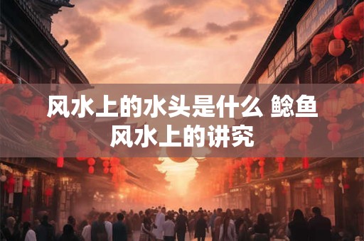 风水上的水头是什么 鲶鱼风水上的讲究