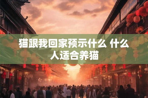 猫跟我回家预示什么 什么人适合养猫 猫跟我回家预示什么 什么人适合养猫