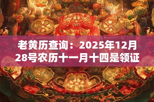 老黄历查询：2025年12月28号农历十一月十四是领证吉日吗