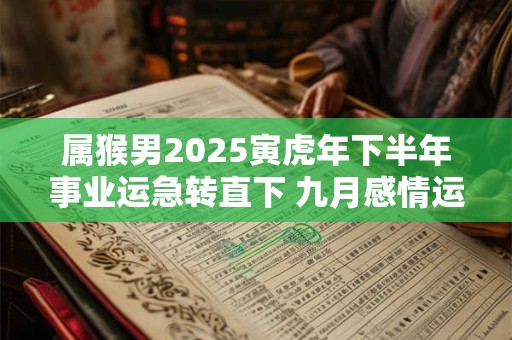 属猴男2025寅虎年下半年事业运急转直下 九月感情运势变好