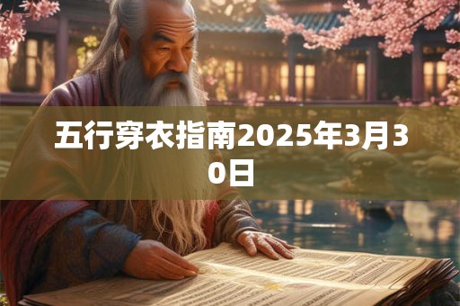 五行穿衣指南2025年3月30日