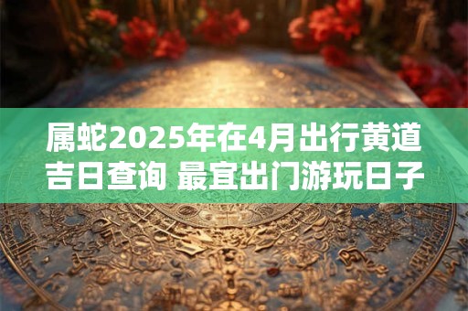 属蛇2025年在4月出行黄道吉日查询 最宜出门游玩日子