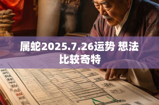 属蛇2026.7.26运势 想法比较奇特
