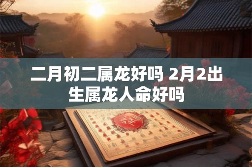 二月初二属龙好吗 2月2出生属龙人命好吗