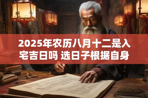 详细阅读:2025年农历八月十二是入宅吉日吗 选日子根据自身八字 2025年农历八月十二是入宅吉日吗 选日子根据自身八字