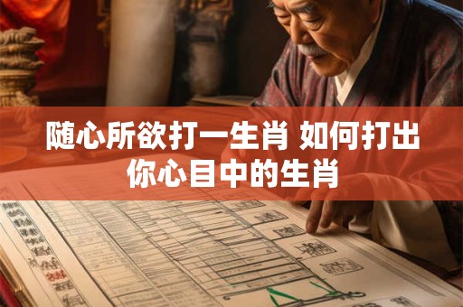 随心所欲打一生肖 如何打出你心目中的生肖