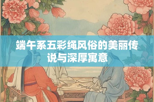 端午系五彩绳风俗的美丽传说与深厚寓意 端午系五彩绳风俗的美丽传说与深厚寓意