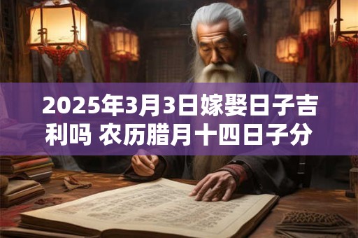 2025年3月3日嫁娶日子吉利吗 农历腊月十四日子分析