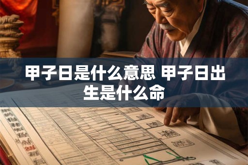 甲子日是什么意思 甲子日出生是什么命