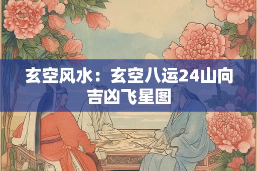 玄空风水:玄空八运24山向吉凶飞星图 玄空风水:玄空八运24山向吉凶飞星图