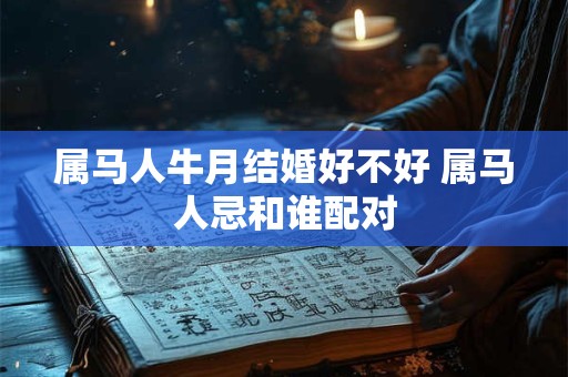 属马人牛月结婚好不好 属马人忌和谁配对