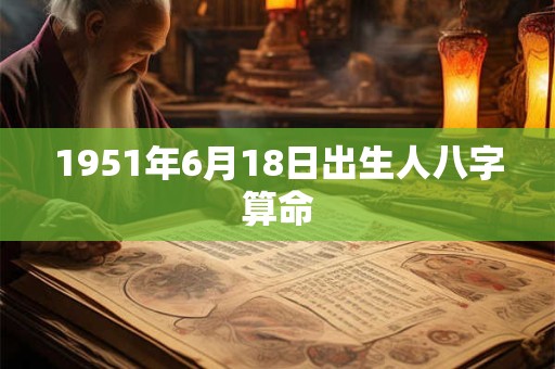 1951年6月18日出生人八字算命