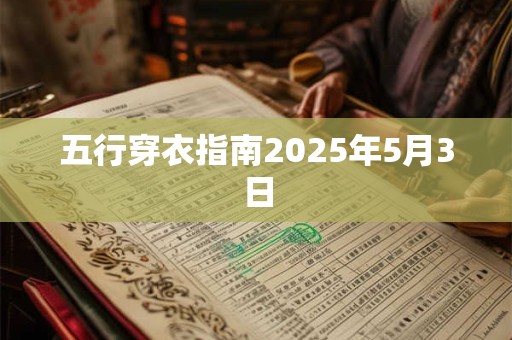 五行穿衣指南2025年5月3日