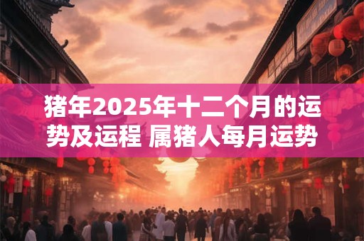 猪年2025年十二个月的运势及运程 属猪人每月运势