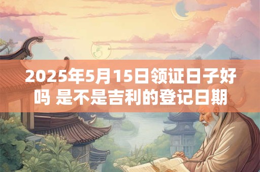2025年5月15日领证日子好吗 是不是吉利的登记日期
