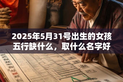 2025年5月31号出生的女孩五行缺什么，取什么名字好