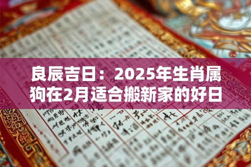 良辰吉日：2025年生肖属狗在2月适合搬新家的好日子
