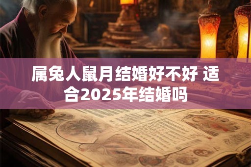 属兔人鼠月结婚好不好 适合2025年结婚吗
