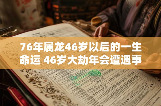 76年属龙46岁以后的一生命运 46岁大劫年会遭遇事业重创