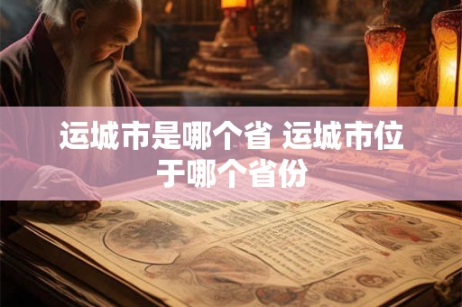 运城市是哪个省 运城市位于哪个省份