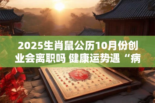 2025生肖鼠公历10月份创业会离职吗 健康运势遇“病符”