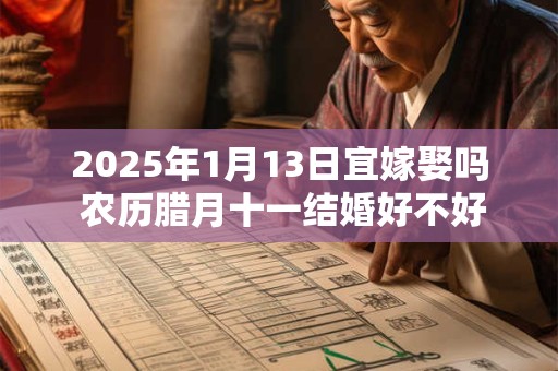 2025年1月13日宜嫁娶吗 农历腊月十一结婚好不好