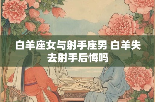白羊座女与射手座男 白羊失去射手后悔吗