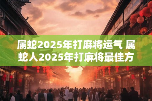 属蛇2025年打麻将运气 属蛇人2025年打麻将最佳方位