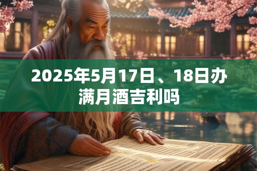 详细阅读:2025年5月17日、18日办满月酒吉利吗 2025年5月17日、18日办满月酒吉利吗