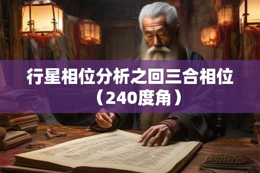 行星相位分析之回三合相位（240度角）