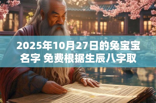 2025年10月27日的兔宝宝名字 免费根据生辰八字取名