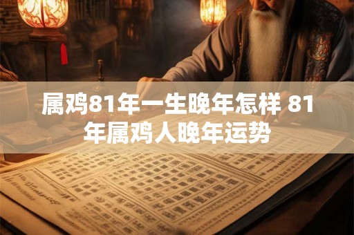 属鸡81年一生晚年怎样 81年属鸡人晚年运势