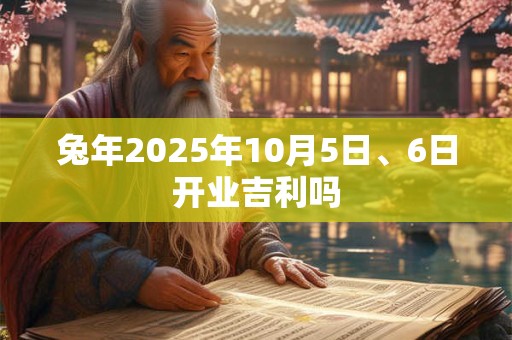 兔年2025年10月5日、6日开业吉利吗