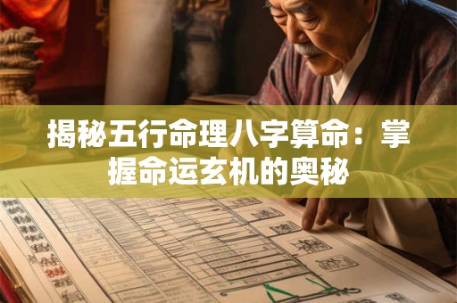 揭秘五行命理八字算命：掌握命运玄机的奥秘