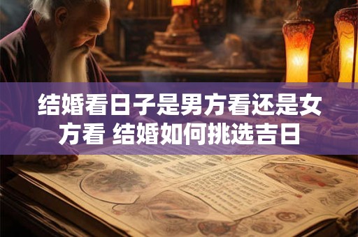 结婚看日子是男方看还是女方看 结婚如何挑选吉日