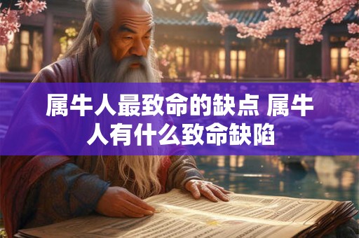 属牛人最致命的缺点 属牛人有什么致命缺陷