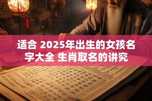 适合 2025年出生的女孩名字大全 生肖取名的讲究