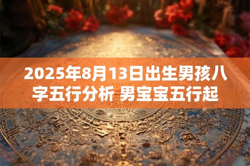 2025年8月13日出生男孩八字五行分析 男宝宝五行起名大全