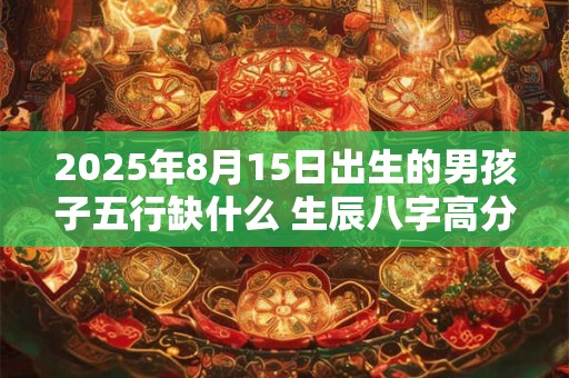 2025年8月15日出生的男孩子五行缺什么 生辰八字高分取名 2025年8月15日出生的男孩子五行缺什么 生辰八字高分取名