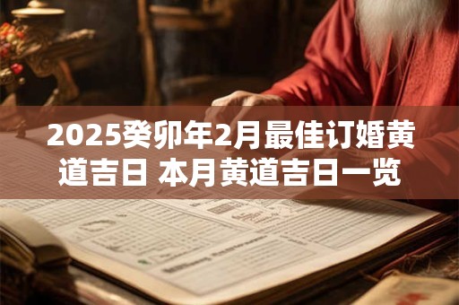 2025癸卯年2月最佳订婚黄道吉日 本月黄道吉日一览表