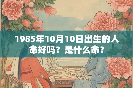 1985年10月10日出生的人命好吗？是什么命？